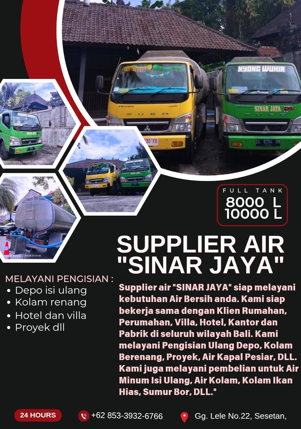 jual air bersih denpasar 24 jam